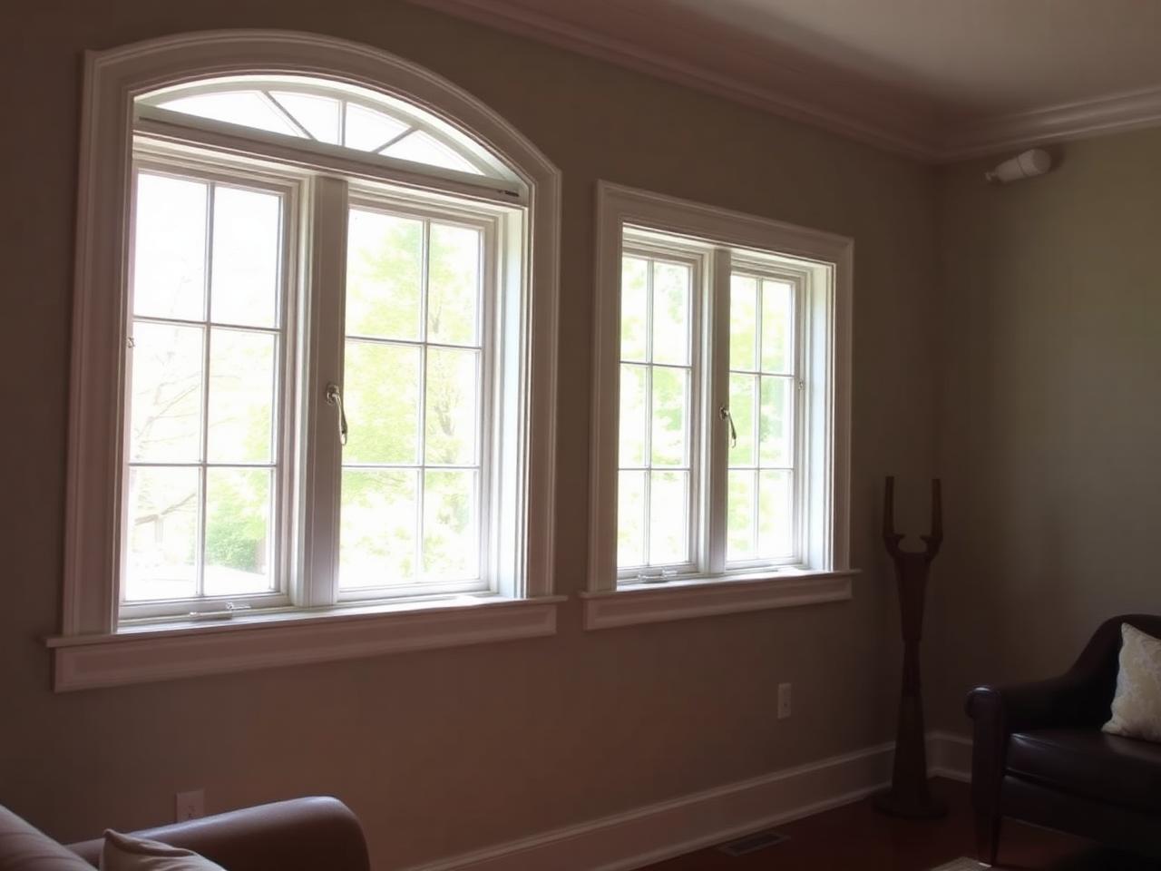 New white double-hung vinyl replacement windows